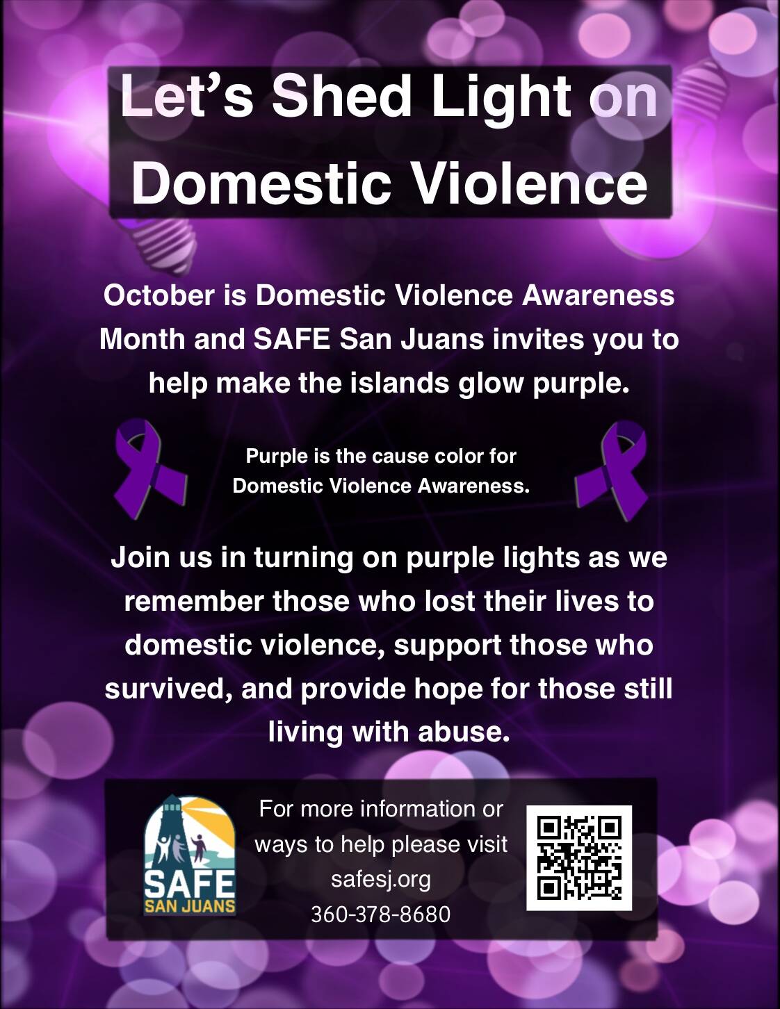 Shine a purple light on domestic violence Sponsored post Islands