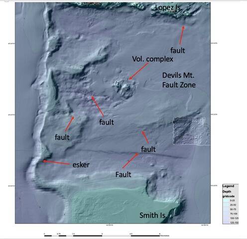 Graphic by Gary Greene
The Devil’s Mountain Volcano, center.