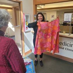 Contributed photo
One of the colorful hospital gowns made by The Enchanted Quilters.