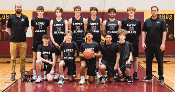 Andrea Huss photo.
Left to right, back row: Assistant Coach Joe Ingman, Andris Meissner, Jake Jones, Ethan Patrick, Silas Gronley, Tristan Dyer, Huck Henderson, Coach Shane Patrick. Front row: Benji Stephenson, Ian Cancusic, Daniel Valencia, Manuel Coro, Colin McDonald.