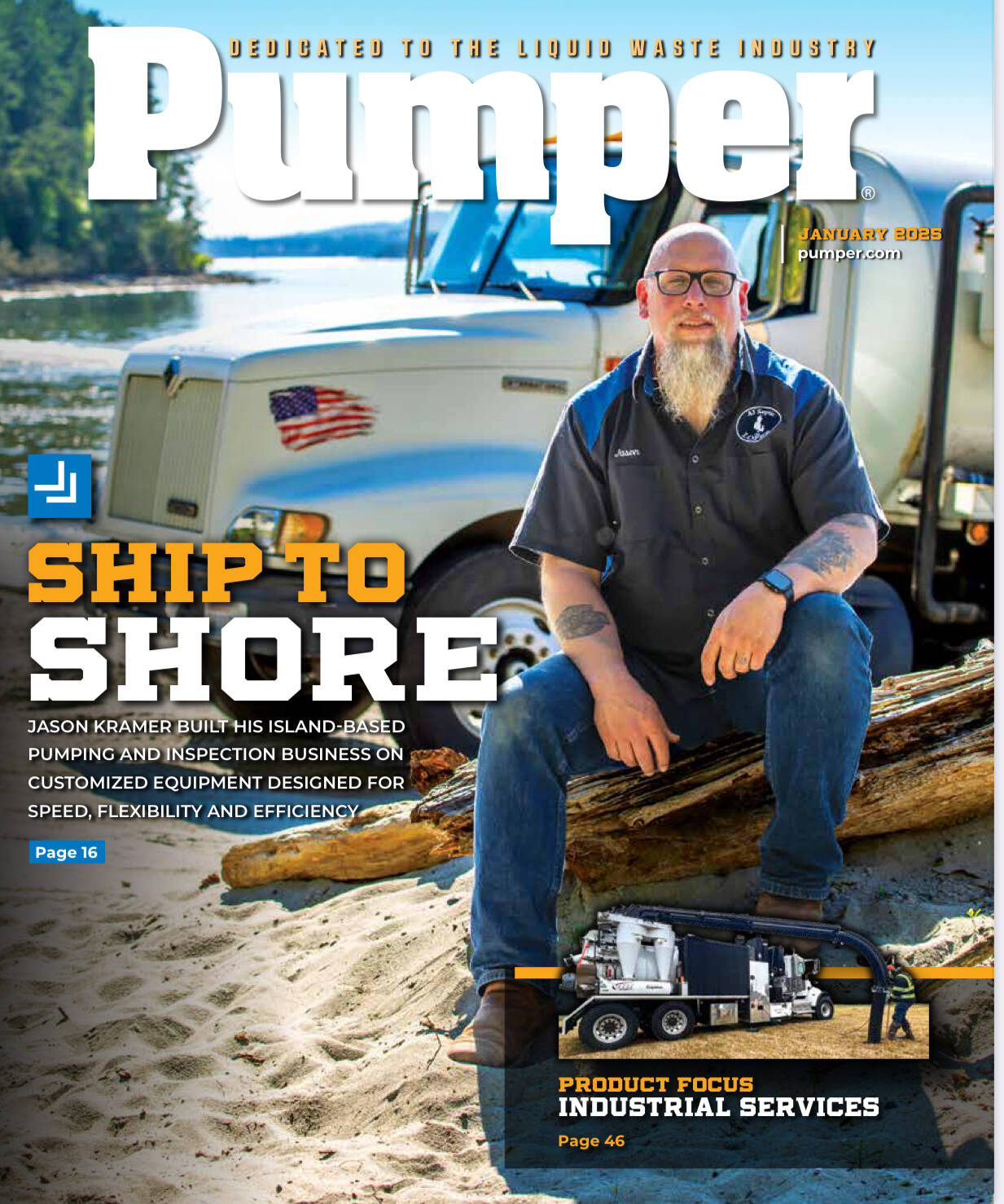 Lopez’s Jason Kramer on the cover of Pumper magazine.