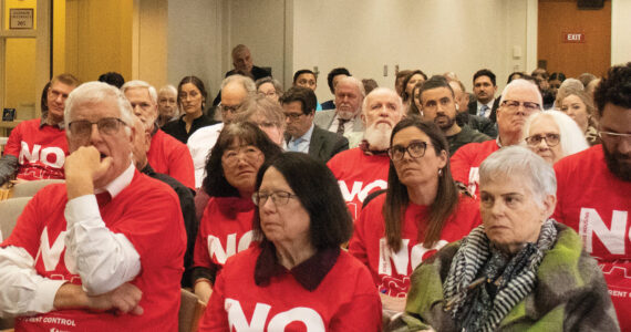 Rental Housing Association of Washington members gather in opposition of HB 1217 at the Senate Housing committee on March 19. Contributed photo.