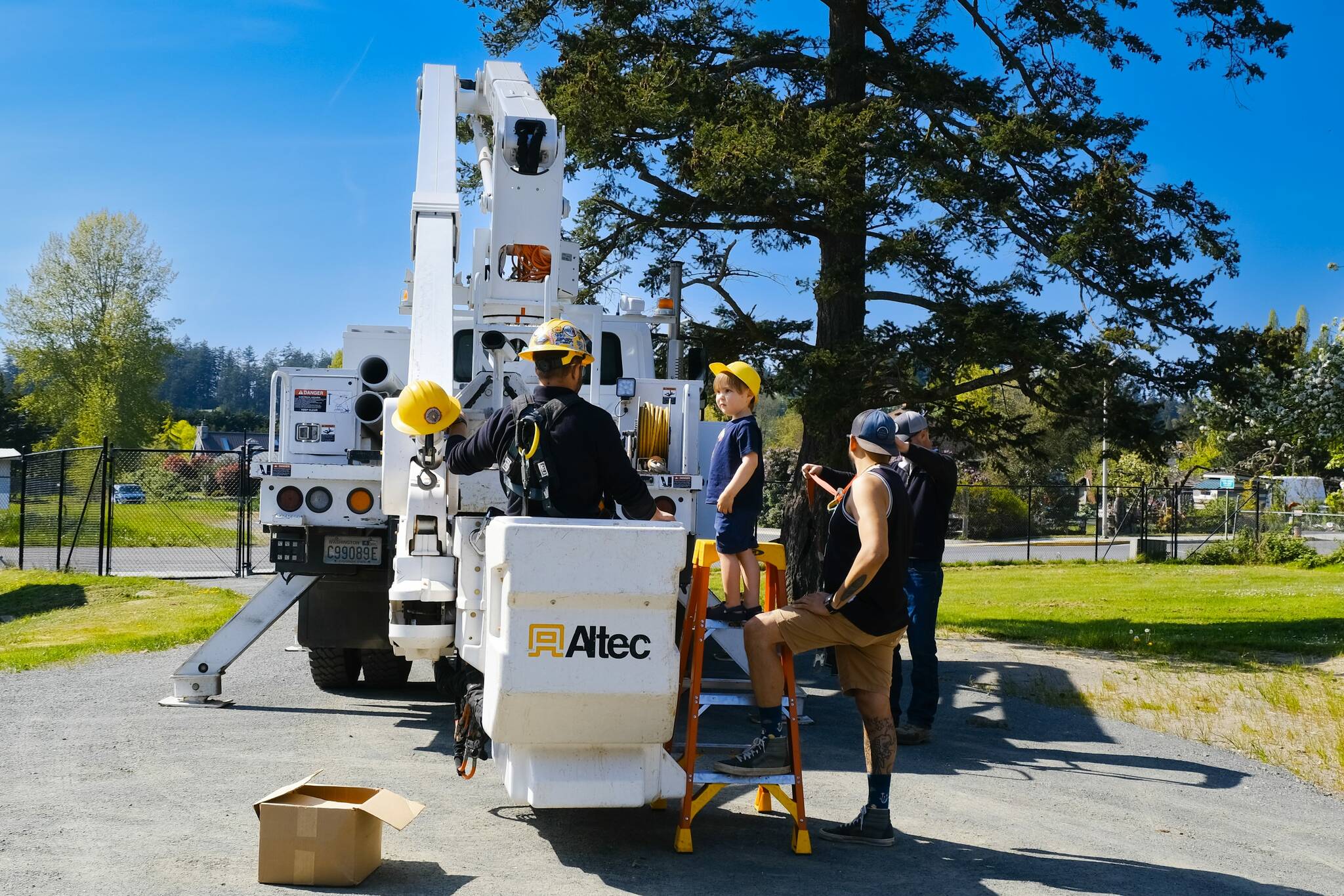 Contributed photo
A young co-op member getting ready for a ride in the bucket truck!