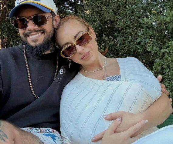 Gui Silva and his wife, Rachel Leidig with their newborn.