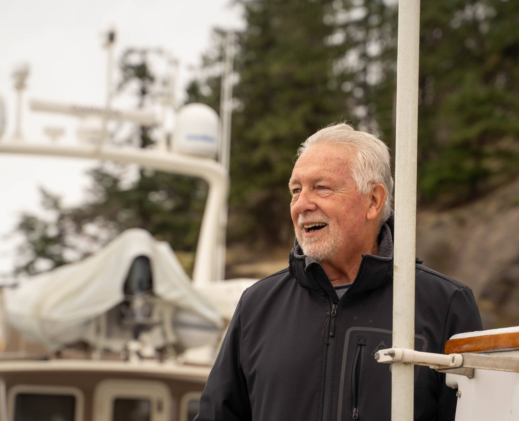 Liam Voorhees photo/Atworks Photography.
Kim Smith of Tanbark Marine Services on Lopez Island.