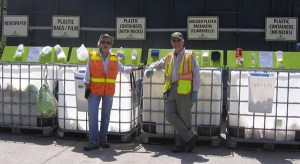 Recycle volunteers Julie Van Camp and Mac Langford.