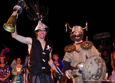 Scenes from the Lopez Trashion Fashion Show.