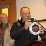 Staff photo/Hayley Day                                Joel Mietzner, of OPALCO, shows examples of CenturyLink&rsquo;s frayed fiber cable (top) andOPALCO&rsquo;s replacement power and fiber cable (bottom).