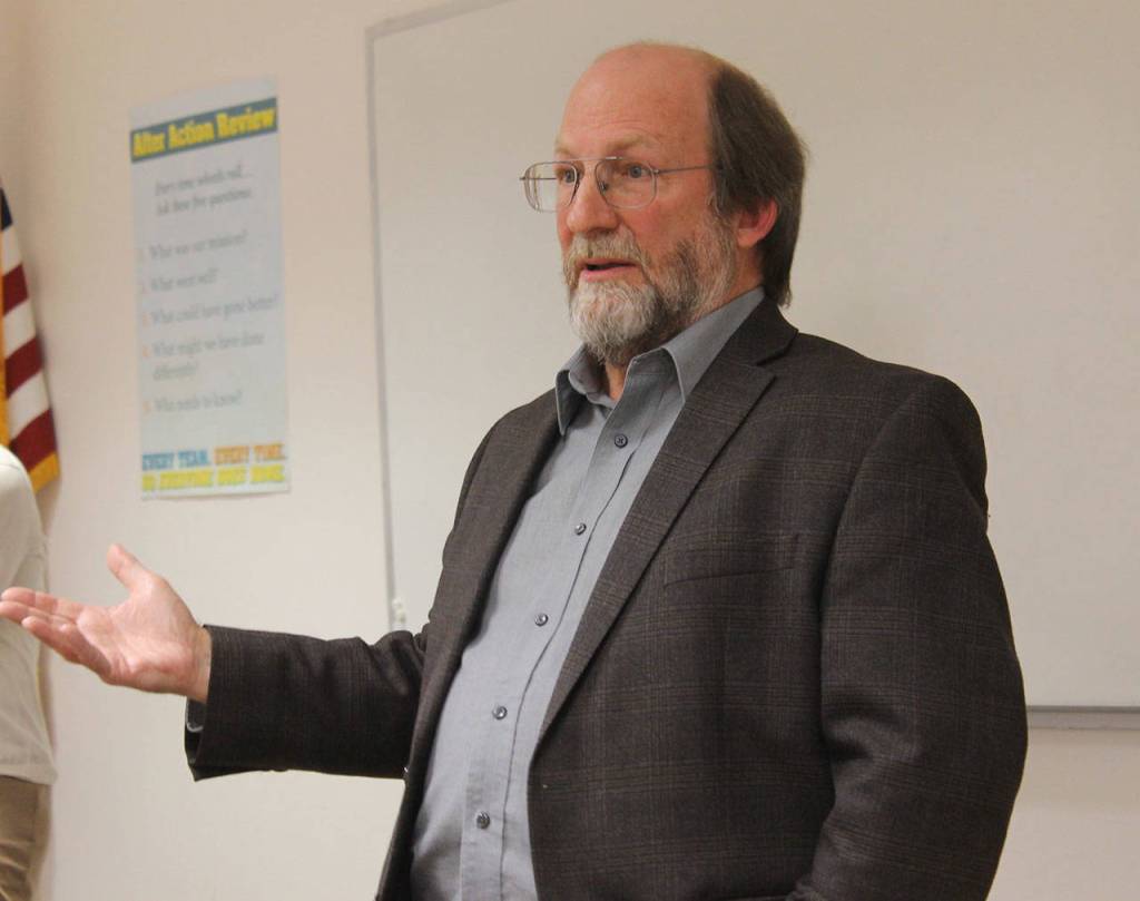 Staff photo/Hayley Day                                San Juan County Council answered questions at his March 27 town hall meeting.