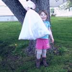 Contributed photo                                Georgia Smith proudly displays the trash she collected.