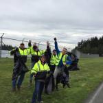Contributed photo                                Island Air employees celebrate volunteering.