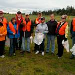 Contributed photo                                The Kiwanis club of Friday Harbor volunteer on Earth Day.