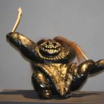 Staff photo, Heather Spaulding. &ldquo;Woman Bow Hunting&rdquo; by Inuit artist Uriash Pukingnak.