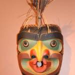 Staff photo/ Heather Spaulding                                 &ldquo;Grouse Mask&rdquo; by Kwakuitl artist Calvin Hunt.