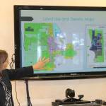 Staff photo/Hayley Day                                San Juan County Community Development Director Erika Shook explains the county&rsquo;s land-use map at the League of Women Voters meeting on Sept. 11.