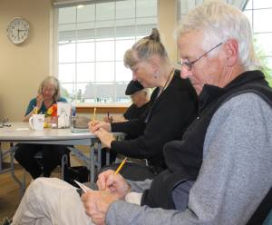 Staff photo/Hayley Day                                Participants at the roughly two-hour, Sept. 25 meeting brainstormed possible solutions to save the skilled nursing facility.