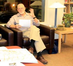 Staff photo/Hayley Day                                Islander Rob Ewers explains U.S. history to attendees.