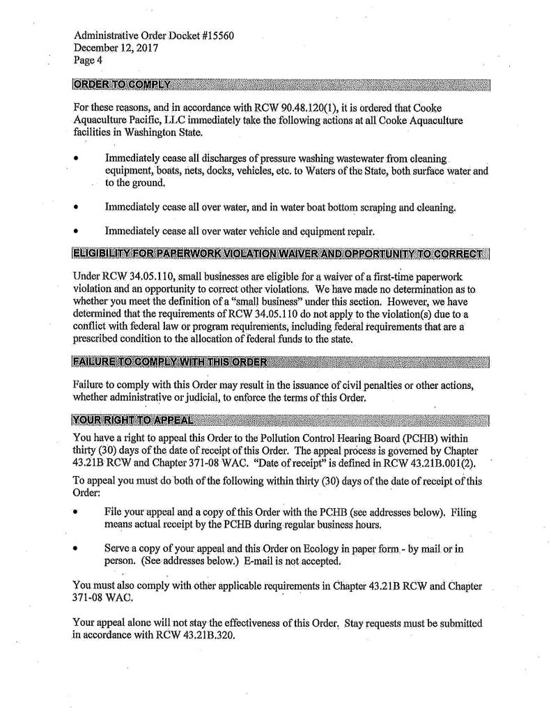 Cooke Aquaculture fined for water quality violations at net pen facility