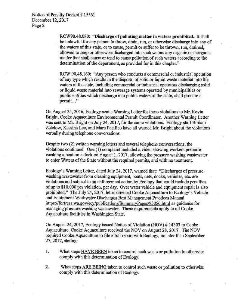 Cooke Aquaculture fined for water quality violations at net pen facility