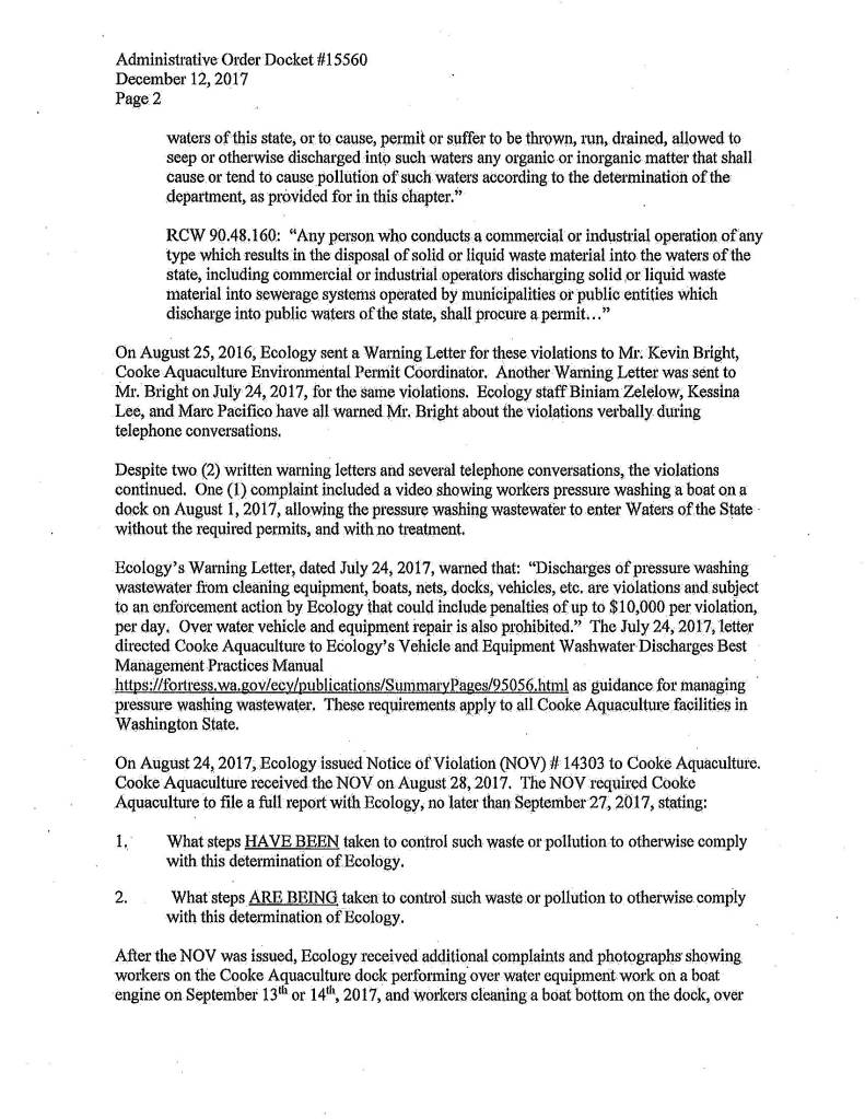 Cooke Aquaculture fined for water quality violations at net pen facility