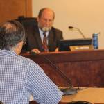 Staff photo/Hayley Day                                San Juan County Land Bank Director Lincoln Bormann requests the approval to purchase the Clure property by the council at the June 6 meeting.