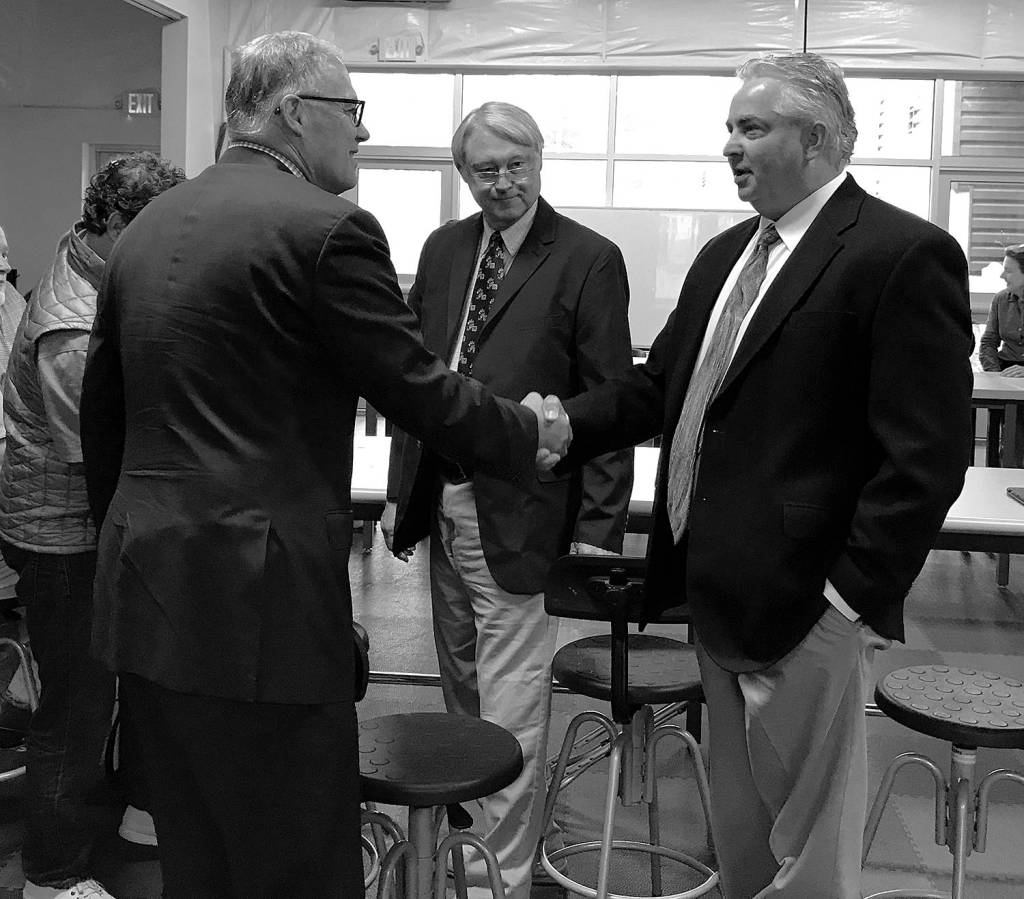 Gov. Inslee meets with OPALCO to talk broadband, clean energy and electric ferries