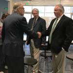 Contributed photo/OPALCO                                OPALCO general manager Foster Hildreth and board president Vince Dauciunas meet with Gov. Inslee.