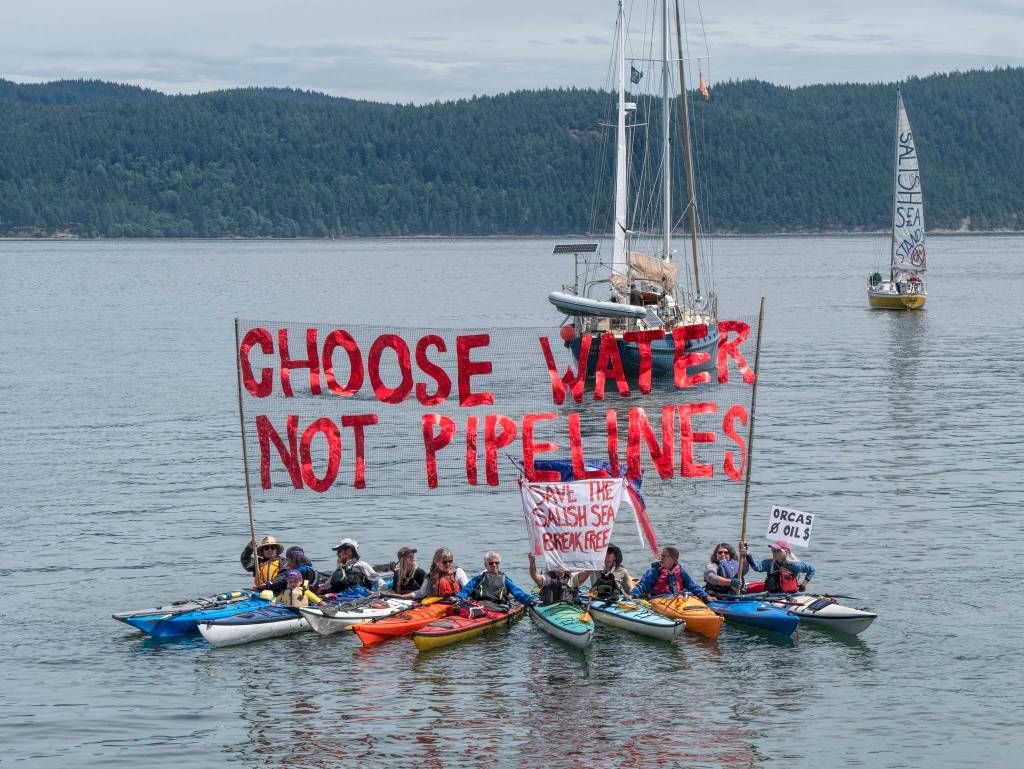 Kayaktivism at the Lopez Ferry Terminal