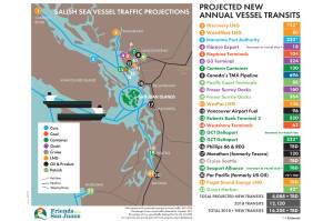Tanker traffic continues to increase through Salish Sea