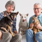 Carol Whitfield, Clooney Dog and Friends/contributed photo                                Tracy Harachi and Nathan Yoffa with their animals from Asia.