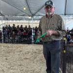 Larry at the 4-H livestock auction. (Contributed photo)