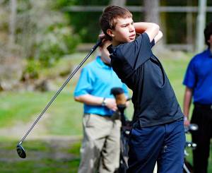 Gene Helfman/ Contributed photo
Derek Cram drives off the sixth tee at the Lopez Golf Course, March 2011.