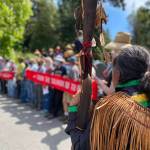 Edee Kulper photo
Islanders gathered on May 11 at Madrona Point.