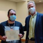 Contributed photo
Jordan Lynn-Jefferson with Brad Fincher, Drug Court Case Manager.