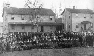 Contributed photo
Puyallup Indian School, Tacoma, WA 1889 (Suquamish Museum Archives).