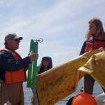 Contributed photo by IOSA
Julie Knight with an oil boom.