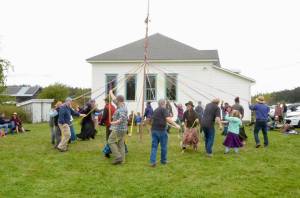 Last years maypole. Photo by Sue DuMond