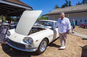 Joe Blecovson photo 
Ray Russo standing by his 1962 Ferrari 330 GT 2+2 - Enzo Ferraris former personal vehicle