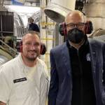 Contributed photo
Gov. Jay Inslee with Alternate Staff Chief Engineer Chad Scott in the Kaleetan engine room.