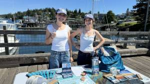 Contributed photo
To make it easier for boaters to be Green, Friends has created new educational signs with maps and data on eelgrass and herring habitats, whales, and handy resources for boaters. These signs are being installed at marine parks, docks, and marinas across the islands.