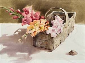 Gladiolas by Shirley Wright.