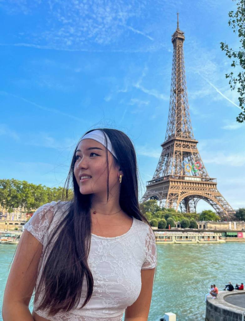 Isara Greacen on location in Paris.