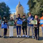 Contributed photo.
Since 2023, Friends of the San Juans has traveled annually to Olympia with Friday Harbor High School Eco Club students to advocate for the Recycling Reform Act alongside 40th District legislators.