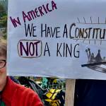 Contributed photo.
A protester holds up a sign on Saturday, June 14.
