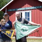 Darrell Kirk photo.
Rear Commodore Natalie Zohar and co-organizer Ross Newport.