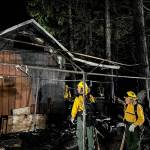 Monico Mackinnon photo.
Firefighters at the scene of the fire.