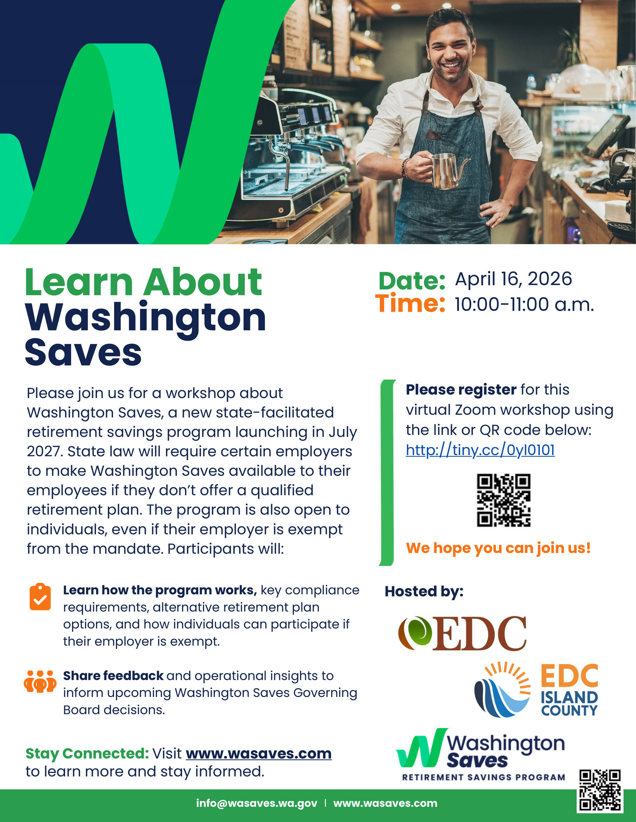 Free Workshop On The Washington Saves Program Islands Weekly 41901247 Web1 EDC IWK 260331 Poster 1