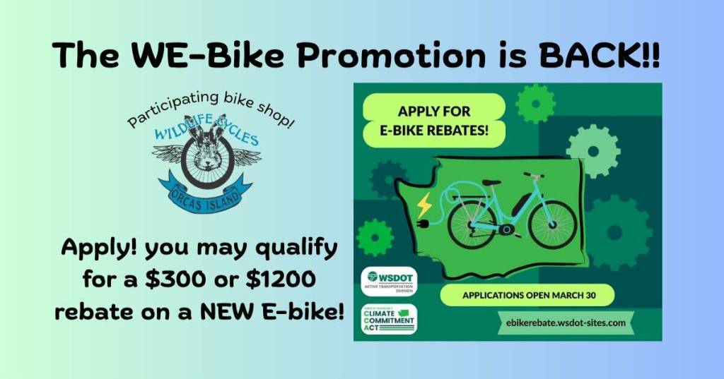 Washington state offering rebate program for e-bikes