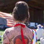 Darrell Kirk photo.
Helena Handbasket attending the No Kings Rally on Orcas Island in 2025.